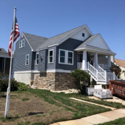 44. New Vinyl Siding With White Board And Batten On Front Gables In Ocean City Nj